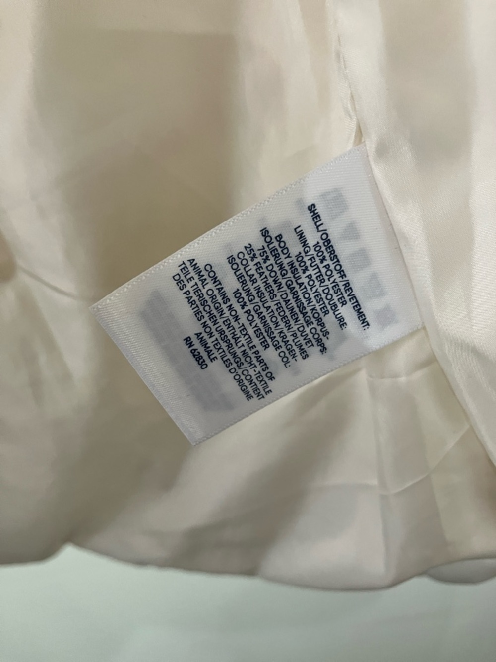 Lands' End Quilted Puffer Vest - Cream - Picture 8 of 8